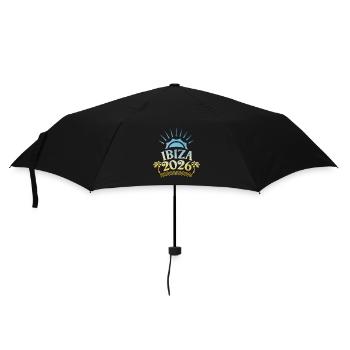 Ibiza 2026 Bunt - Regenschirm (klein) - Schwarz - Vorne
