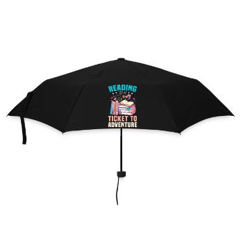 La lecture est un billet pour un voyage d’aventure - Parapluie standard - noir - Devant