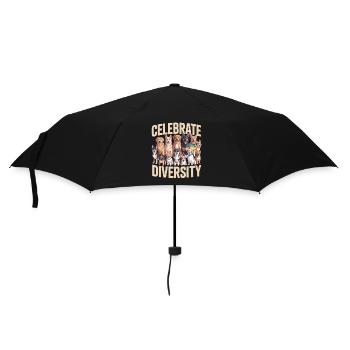 Celebrate Dog Diversity Hunde - Regenschirm (klein) - Schwarz - Vorne