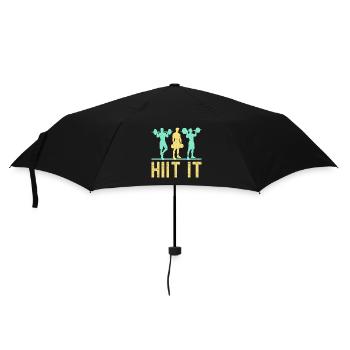 Fitness Fanatics Hiit It Calisthenics Gym - Regenschirm (klein) - Schwarz - Vorne