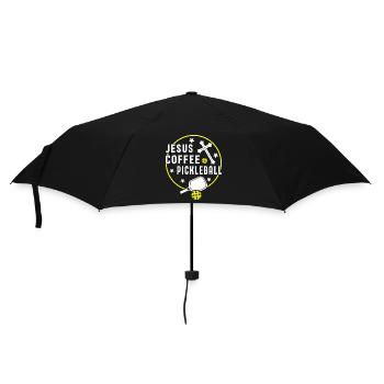 Jesus Coffee Pickleball Design - Umbrella (small) - black - Front