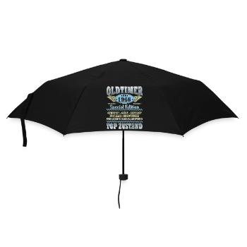 60. Geburtstag Geschenk Mann Oldtimer Juni 1966  - Regenschirm (klein) - Schwarz - Vorne