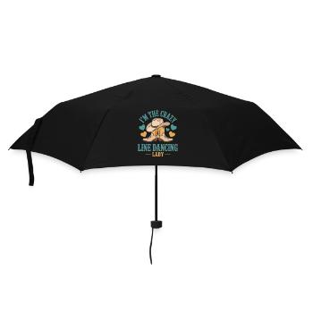 Line Dance Line Dancing Geschenk - Regenschirm (klein) - Schwarz - Vorne