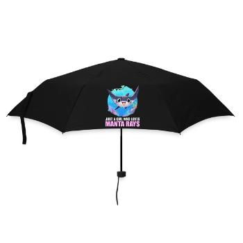 Rochen Mantarochen - Regenschirm (klein) - Schwarz - Vorne