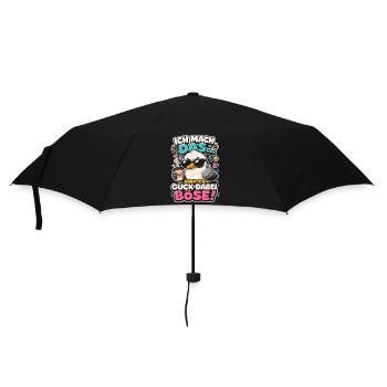Ich mach das aber ich guck dabei böse Möwe Kaffee  - Regenschirm (klein) - Schwarz - Vorne