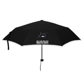 Rochen Mantarochen - Regenschirm (klein) - Schwarz - Vorne