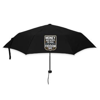 Money Goal Freedom Mindset Entrepreneur Freedom - Umbrella (small) - black - Front