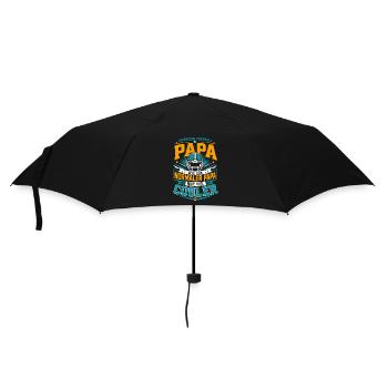 Papa wie ein normaler Papa, nur viel cooler - Regenschirm (klein) - Schwarz - Vorne