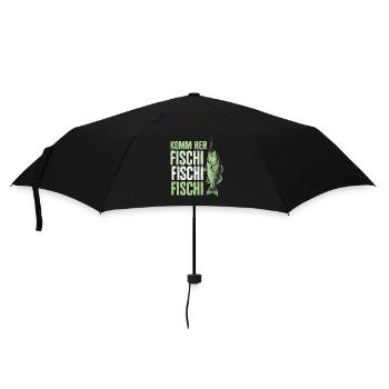 Angeln Angler Fischer Fisch Lustiges Angler Spruch - Regenschirm (klein) - Schwarz - Vorne