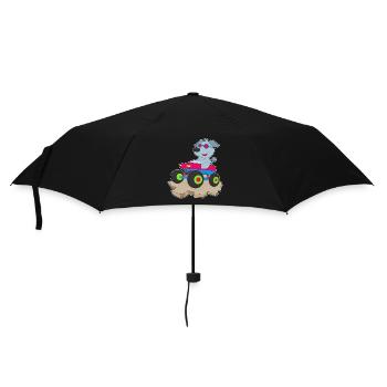 Dog Car - Umbrella (small) - black - Front