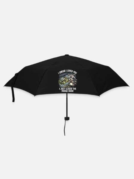 ADHS Waschbär Gemüsefach Kühlschrank Lustig - Regenschirm (klein) - Schwarz
