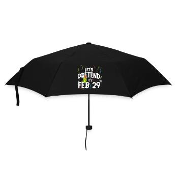 Leap Day Frog Party - Umbrella (small) - black - Front