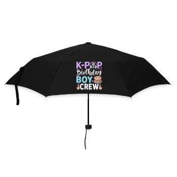 K-Pop Birthday Boy Crew - Umbrella (small) - black - Front