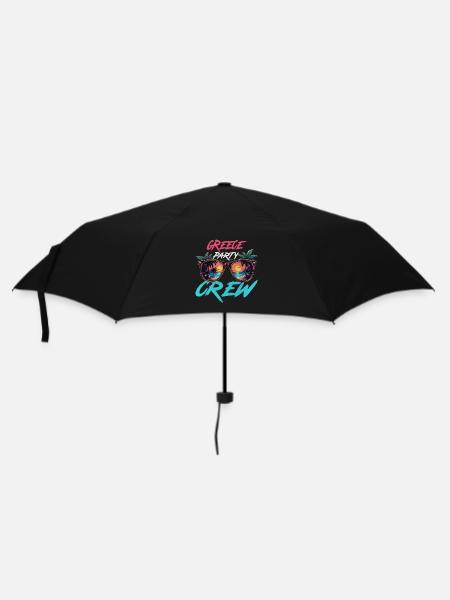 Greece Party Crew - Regenschirm (klein) - Schwarz