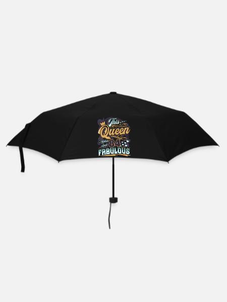 84. Geburtstag Queen - Regenschirm (klein) - Schwarz