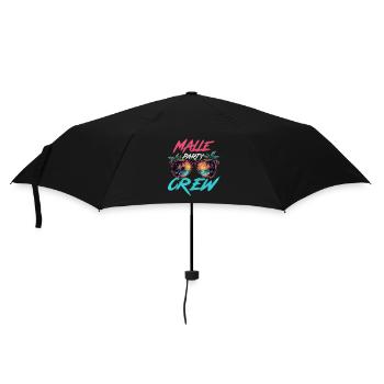 Malle Party Crew - Regenschirm (klein) - Schwarz - Vorne