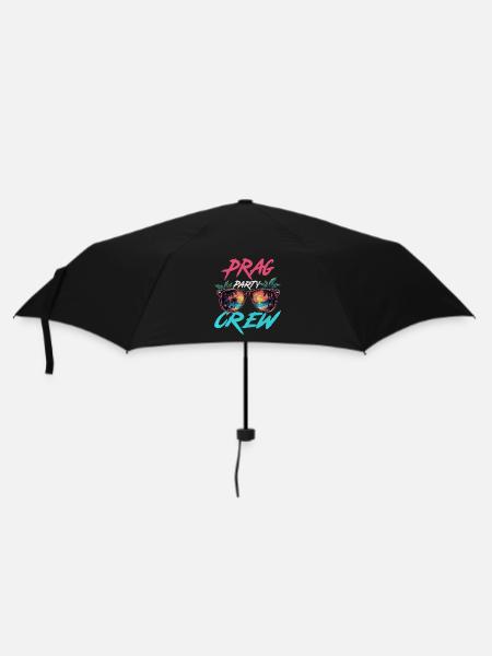 Prag Party Crew - Regenschirm (klein) - Schwarz
