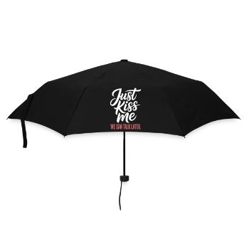Just Kiss Me Talk Later Küss Mich JGA Single Party - Umbrella (small) - black - Front