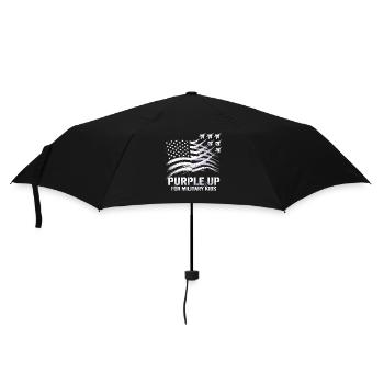 Violet pour les enfants militaires - Parapluie standard - noir - Devant