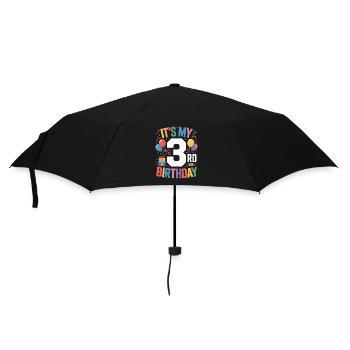 3ème anniversaire - Parapluie standard - noir - Devant