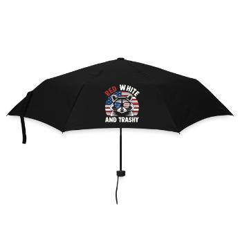 Patriotic Raccoon American Flag Trash Panda - Umbrella (small) - black - Front