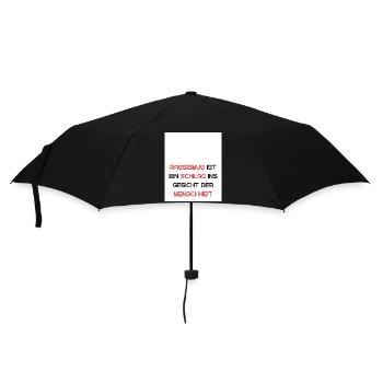 Gegen Rassismus: Ein Schlag ins Gesicht - Regenschirm (klein) - Schwarz - Vorne