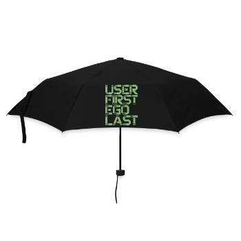UX/UI Designer User First Ego Last Product Design - Regenschirm (klein) - Schwarz - Vorne