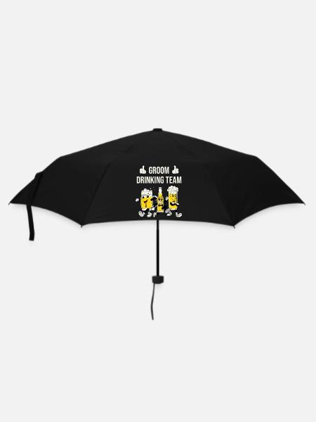 Bräutigam-Trinkteam - Regenschirm (klein) - Schwarz