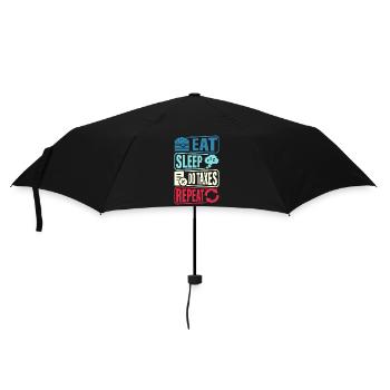 Eat, sleep, control, repeat - Umbrella (small) - black - Front