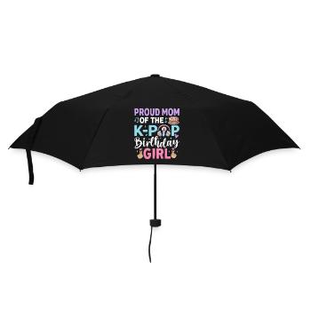 Proud Mom of The K-Pop Birthday Girl - Regenschirm (klein) - Schwarz - Vorne