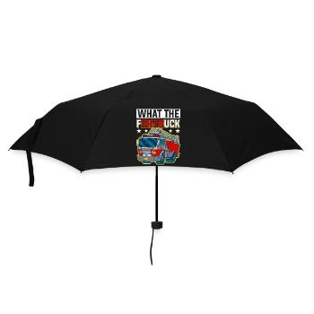 Quel est le camion de pompiers Cartoon Camion de pompiers - Parapluie standard - noir - Devant