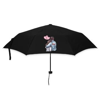 Love Forever – Couple romantique en étreinte - Parapluie standard - noir - Devant