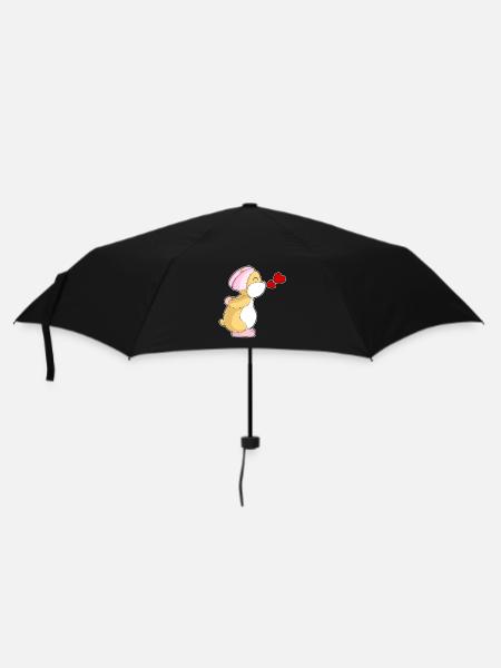 Hamster Braut Schleier Hochzeit - Regenschirm (klein) - Schwarz