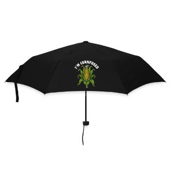 I'm cornfused | Corn on the cob with leaves pun - Umbrella (small) - black - Front
