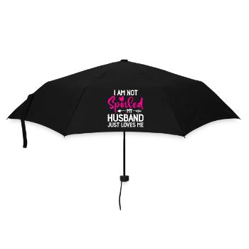 Verwöhnter Ehemann liebt mich - Regenschirm (klein) - Schwarz - Vorne