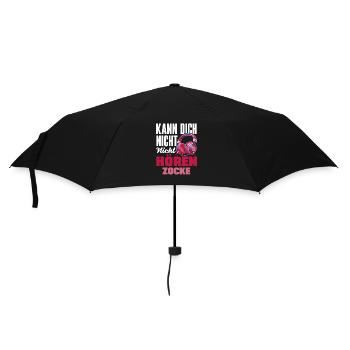 Kann Dich Nicht Hören Ich Zocke Zockerin Gamer - Regenschirm (klein) - Schwarz - Vorne