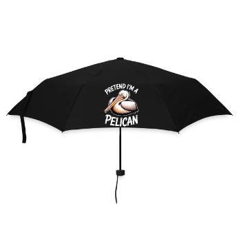 Pelikane Sprüche Vögel Lustiges Pelikane Geschenk  - Regenschirm (klein) - Schwarz - Vorne