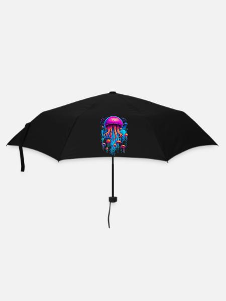 Colorful Rhapsody: Jellyfish in Cosmic Harmony - Umbrella (small) - black