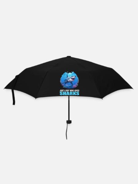 Haie Hai - Regenschirm (klein) - Schwarz