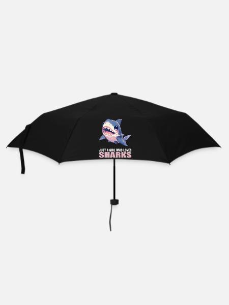 Haie Hai - Regenschirm (klein) - Schwarz