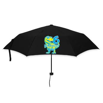 DINO 6 YEARS DINOSAUR 6TH BIRTHDAY - Umbrella (small) - black - Front