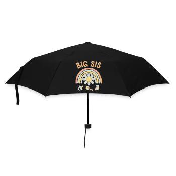 Gender Reveal Big Sis Baby Shower Big Sister Team - Umbrella (small) - black - Front