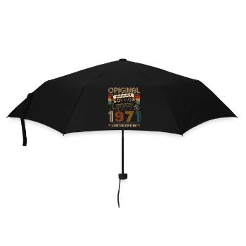 Cadeau d’anniversaire 55e Millésime Juillet Millésime 1971 - Parapluie standard - noir - Devant