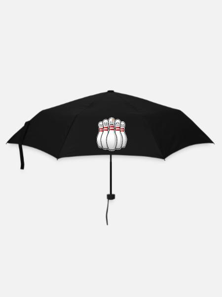 Kegeln Bowling Pins - Regenschirm (klein) - Schwarz