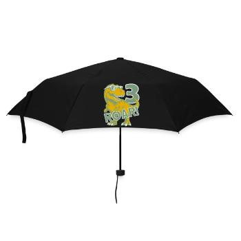 DINO 3E ANNIVERSAIRE DINOSAURE - Parapluie standard - noir - Devant