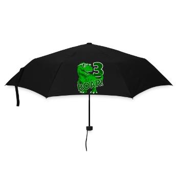DINO 3E ANNIVERSAIRE DINOSAURE - Parapluie standard - noir - Devant