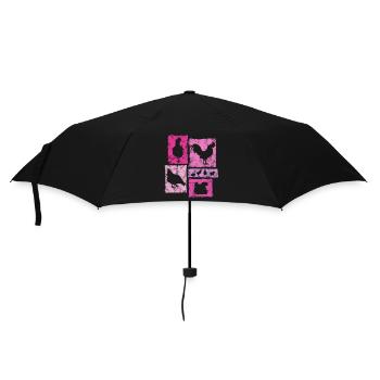 Chickens graphic for farmer and farm - Umbrella (small) - black - Front