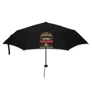 Rente 2026 - Regenschirm (klein) - Schwarz - Vorne