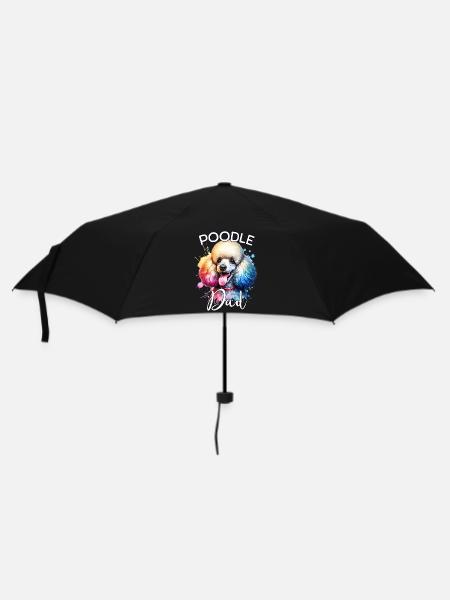 Pudel Papa - Regenschirm (klein) - Schwarz