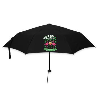 St Patricks Day Flamingos Prost - Regenschirm (klein) - Schwarz - Vorne